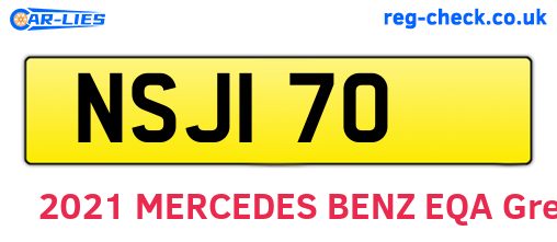 NSJ170 are the vehicle registration plates.