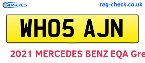 WH05AJN are the vehicle registration plates.
