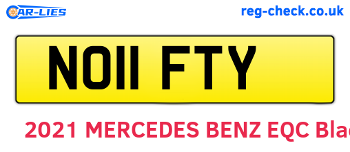 NO11FTY are the vehicle registration plates.
