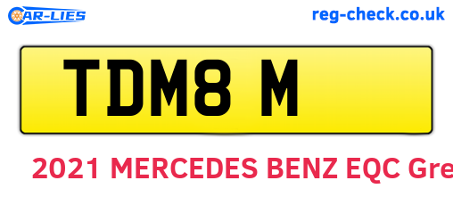 TDM8M are the vehicle registration plates.