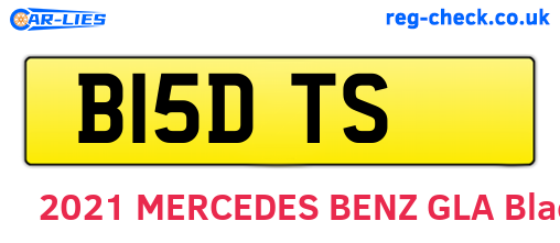 B15DTS are the vehicle registration plates.