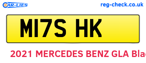 M17SHK are the vehicle registration plates.