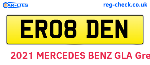 ER08DEN are the vehicle registration plates.