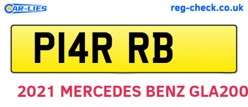 P14RRB are the vehicle registration plates.