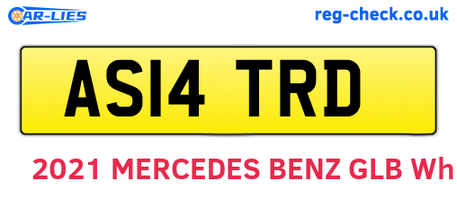 AS14TRD are the vehicle registration plates.