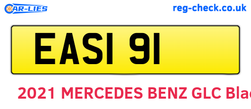 EAS191 are the vehicle registration plates.