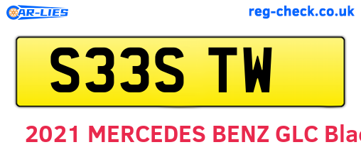 S33STW are the vehicle registration plates.