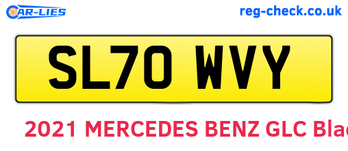 SL70WVY are the vehicle registration plates.