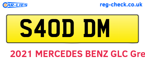 S40DDM are the vehicle registration plates.