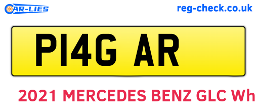 P14GAR are the vehicle registration plates.