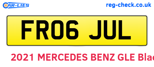 FR06JUL are the vehicle registration plates.