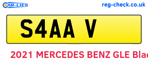 S4AAV are the vehicle registration plates.