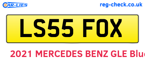 LS55FOX are the vehicle registration plates.