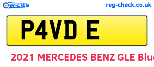 P4VDE are the vehicle registration plates.