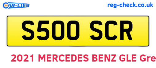 S500SCR are the vehicle registration plates.