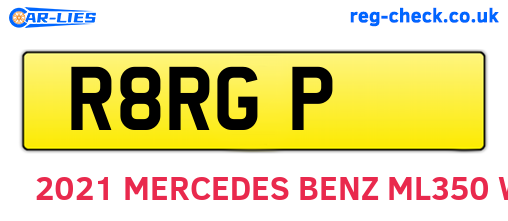 R8RGP are the vehicle registration plates.