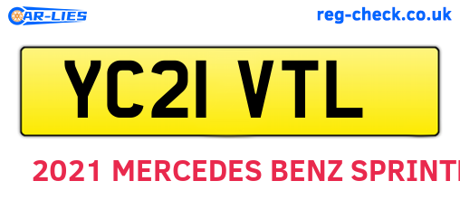 YC21VTL are the vehicle registration plates.