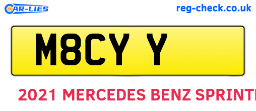 M8CYY are the vehicle registration plates.