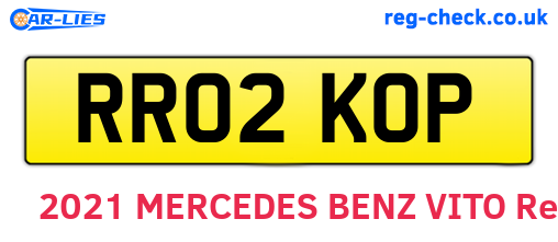 RR02KOP are the vehicle registration plates.