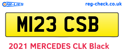 M123CSB are the vehicle registration plates.