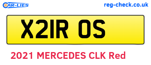 X21ROS are the vehicle registration plates.