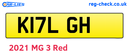 K17LGH are the vehicle registration plates.
