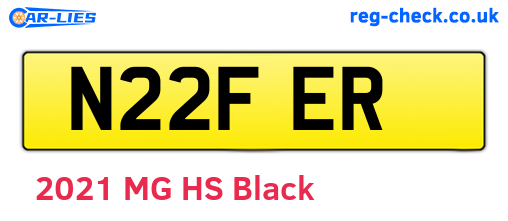 N22FER are the vehicle registration plates.