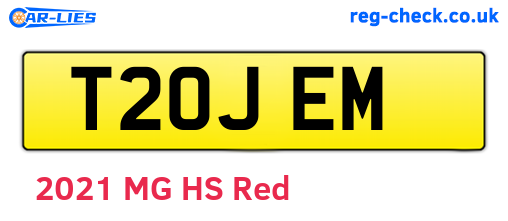 T20JEM are the vehicle registration plates.