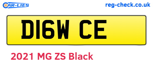 D16WCE are the vehicle registration plates.