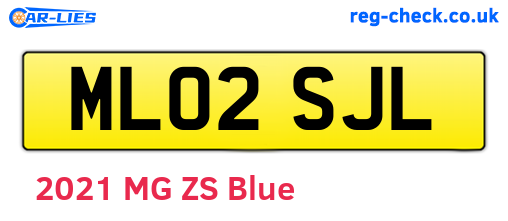 ML02SJL are the vehicle registration plates.