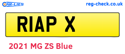 R1APX are the vehicle registration plates.