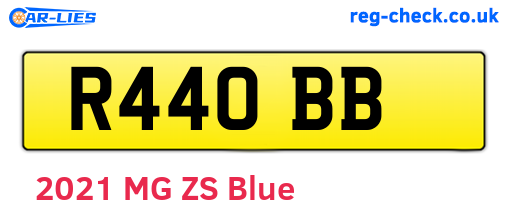 R44OBB are the vehicle registration plates.