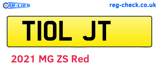 T10LJT are the vehicle registration plates.