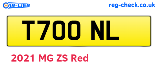 T70ONL are the vehicle registration plates.