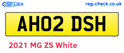 AH02DSH are the vehicle registration plates.