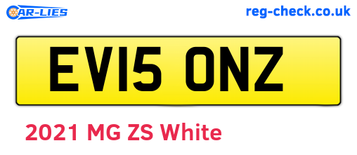EV15ONZ are the vehicle registration plates.