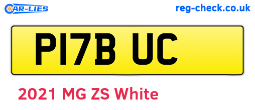 P17BUC are the vehicle registration plates.