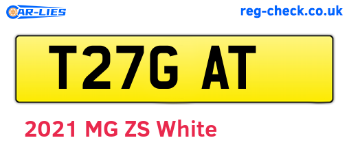 T27GAT are the vehicle registration plates.