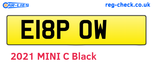 E18POW are the vehicle registration plates.