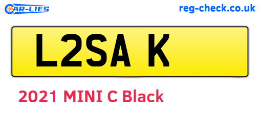 L2SAK are the vehicle registration plates.