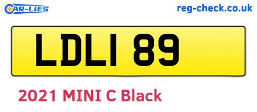 LDL189 are the vehicle registration plates.