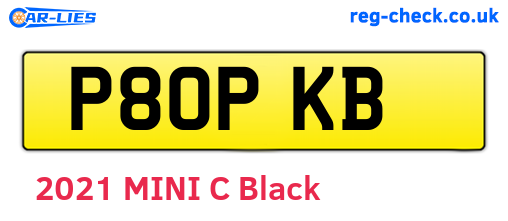 P80PKB are the vehicle registration plates.
