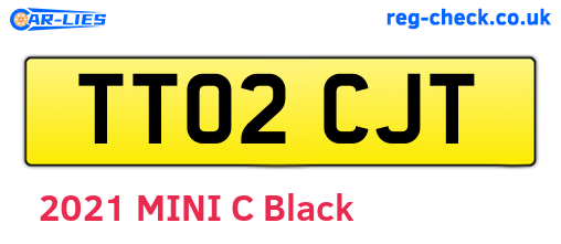 TT02CJT are the vehicle registration plates.