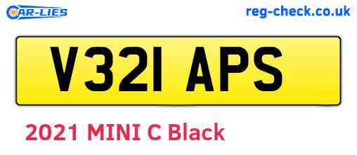 V321APS are the vehicle registration plates.