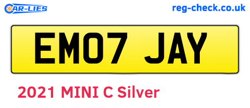 EM07JAY are the vehicle registration plates.