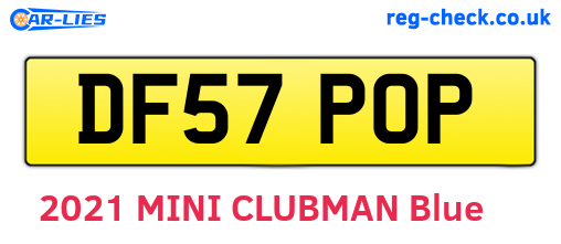DF57POP are the vehicle registration plates.
