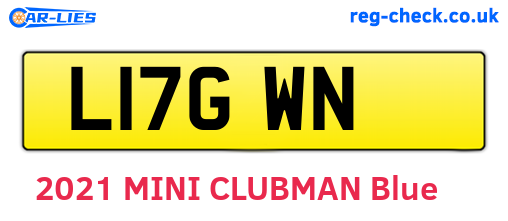 L17GWN are the vehicle registration plates.