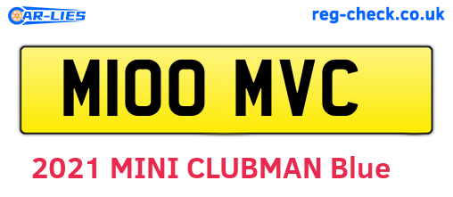 M100MVC are the vehicle registration plates.