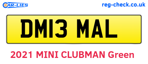 DM13MAL are the vehicle registration plates.