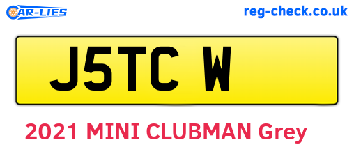 J5TCW are the vehicle registration plates.